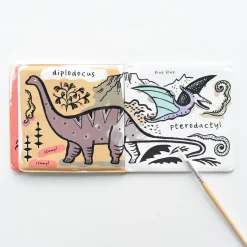 Colour Me: Who's Loves Dinosaurs? Baby's First Bath Book By Wee Gallery
