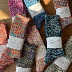 5 Colour Mix Crew Adult Socks in Light Brown Mix by Anonymous Ism
