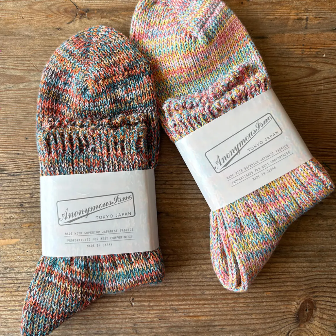 5 Colour Mix Quarter Adult Socks in Light Brown Mix by Anonymous Ism