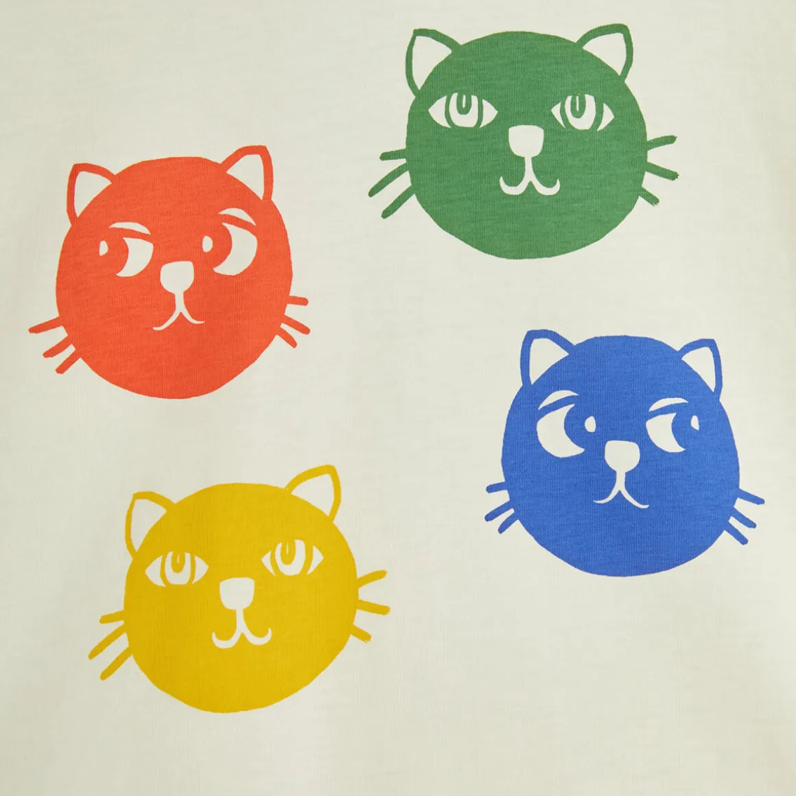 Cool Cats T Shirt in Off White by Mini Rodini