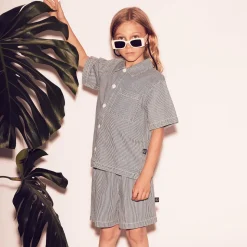 Corda Hickory Bermuda Short in Multi Stripe Hickory by Wynken