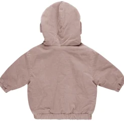 Corduroy Hooded Jacket in Mauve by Quincy Mae