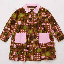 Corduroy Smock Dress in Acorn Playground by Misha & Puff
