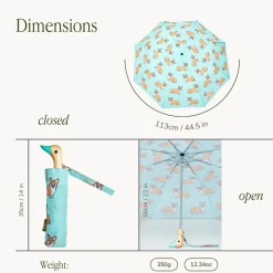 Corgi Umbrella in Turquoise by Coucou Suzette X Original Duckhead