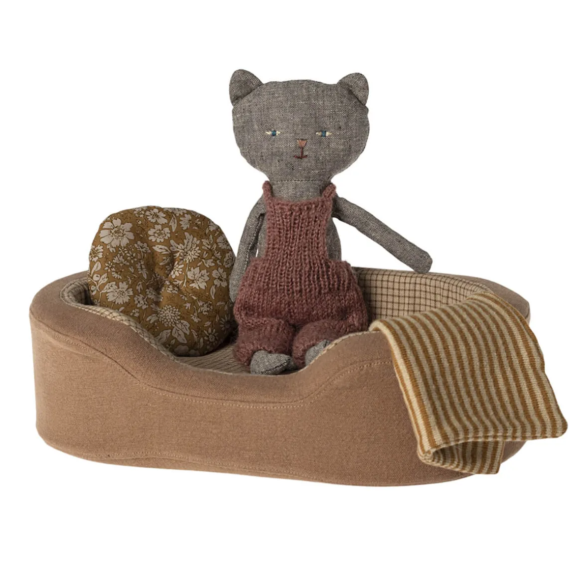 Cosy Basket (Small) in Brown by Maileg