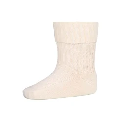 Cotton Rib Ankle Socks in Ecru by MP Denmark