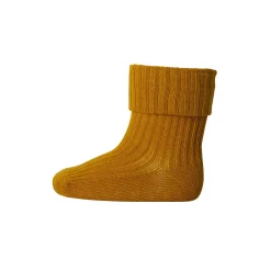 Cotton Rib Ankle Socks in Golden Spice by MP Denmark