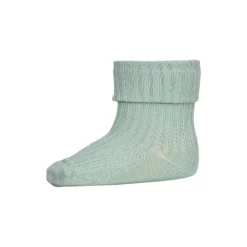 Cotton Rib Ankle Socks in Granite Green by MP Denmark