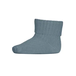 Cotton Rib Ankle Socks in Provincial Blue by MP Denmark