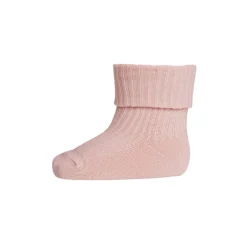 Cotton Rib Ankle Socks in Rose Dust by MP Denmark