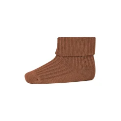 Cotton Rib Ankle Socks in Russet by MP Denmark