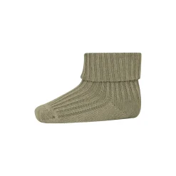 Cotton Rib Ankle Socks in Silver Sage by MP Denmark