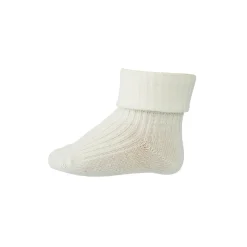 Cotton Rib Ankle Socks in Snow White by MP Denmark
