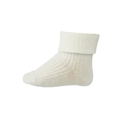 Cotton Rib Ankle Socks in White by MP Denmark