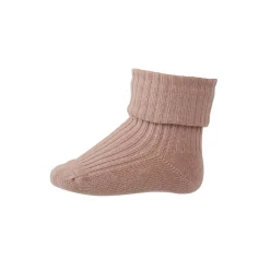 Cotton Rib Ankle Socks in Wood Rose by MP Denmark