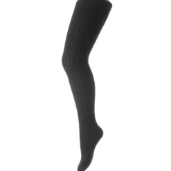 Cotton Rib Tights in Black by MP Denmark