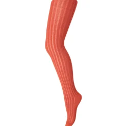 Cotton Rib Tights in Burnt Orange by MP Denmark