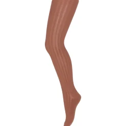 Cotton Rib Tights in Copper Brown by MP Denmark