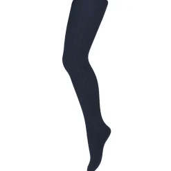 Cotton Rib Tights in Dark Navy by MP Denmark