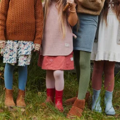 Cotton Rib Tights in Pecan Pie by MP Denmark