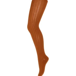 Cotton Rib Tights in Rust by MP Denmark