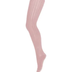 Cotton Rib Tights in Silver Pink by MP Denmark