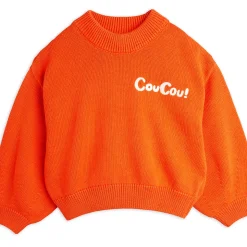 Coucou Balloon Sleeve Sweater in Red by Mini Rodini