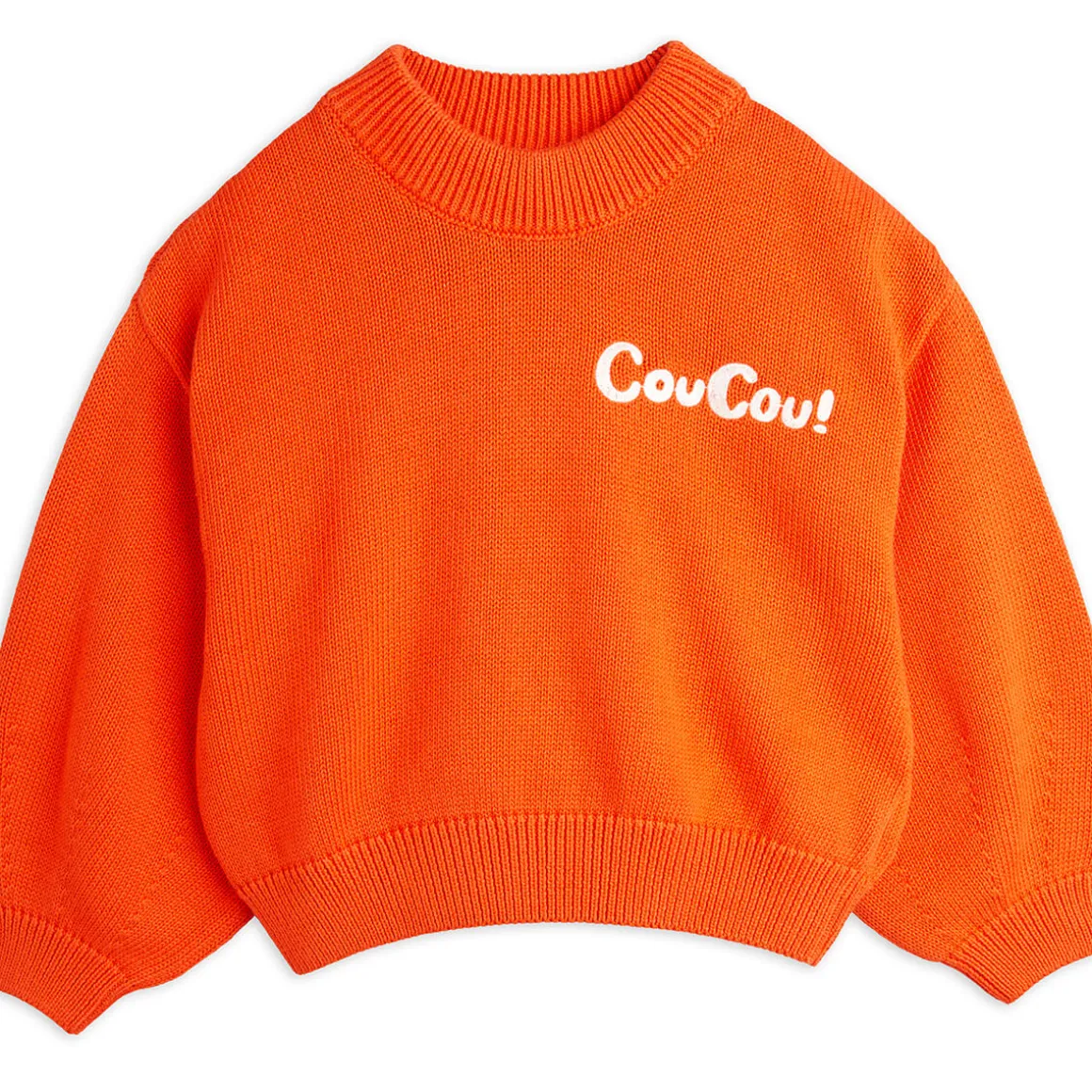 Coucou Balloon Sleeve Sweater in Red by Mini Rodini