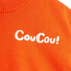 Coucou Balloon Sleeve Sweater in Red by Mini Rodini