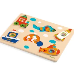 Coucou Vroom Wooden Puzzle by Djeco