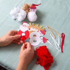 Craft With Santa Make Your Own Christmas Pom Pom Decorations by Talking Tables