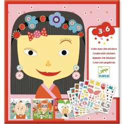 Create With Stickers Different Faces Craft Kit by Djeco