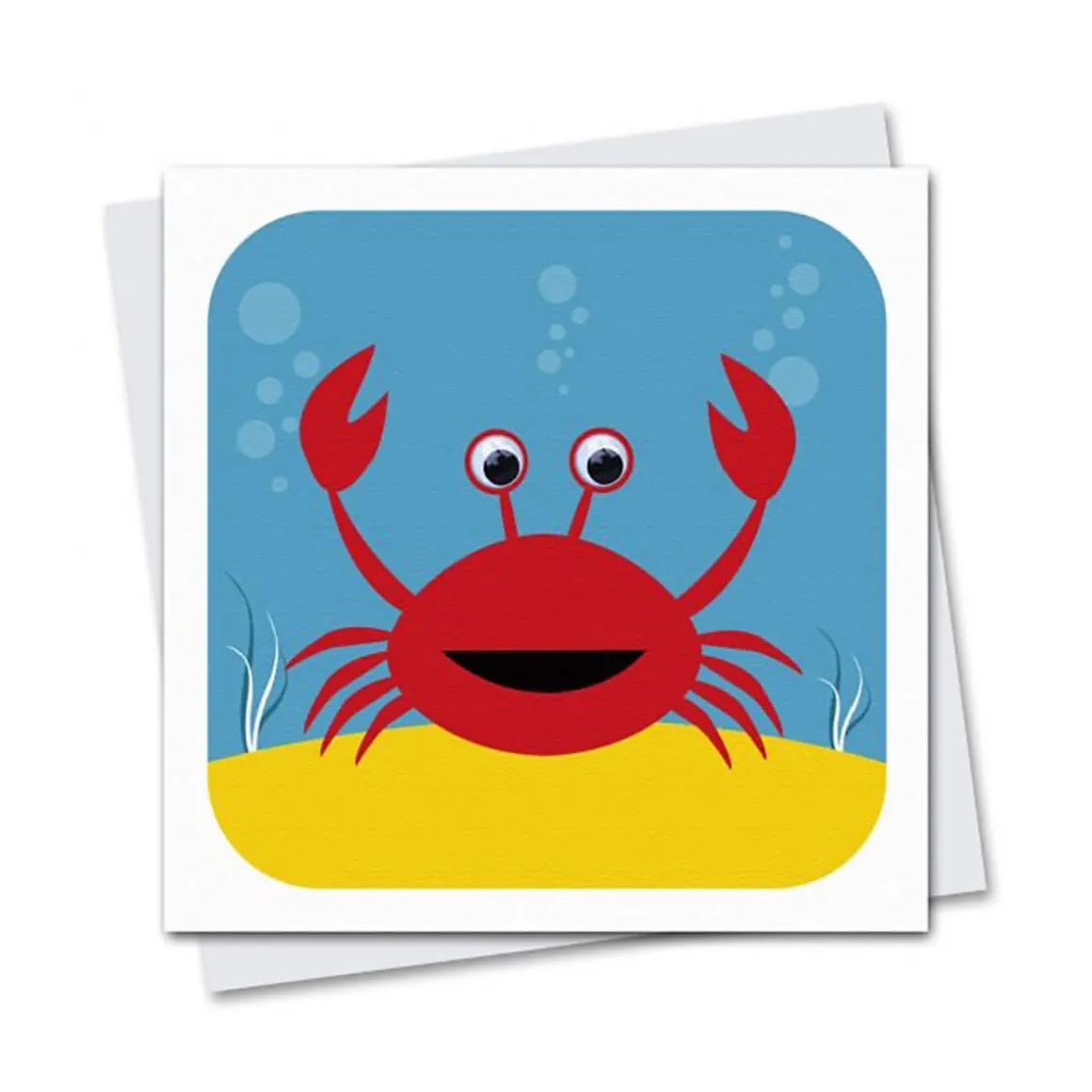 Cresta Crab Greetings Card by Stripey Cats Cards