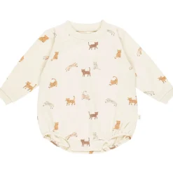 Crewneck Bubble Romper in Cats by Quincy Mae
