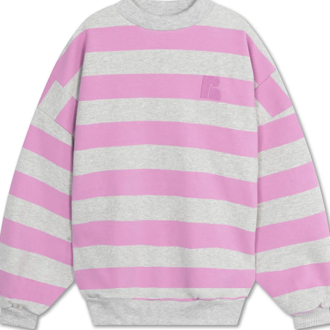 Crew Neck Sweater in Orchid / Light Grey by Repose AMS