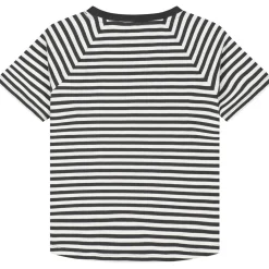 Crew Neck Tee in Nearly Black / Off White by Gray Label