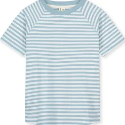 Crewneck Tee in Sky / Off White by Gray Label