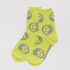 Crew Socks in Citron Happy by Baggu