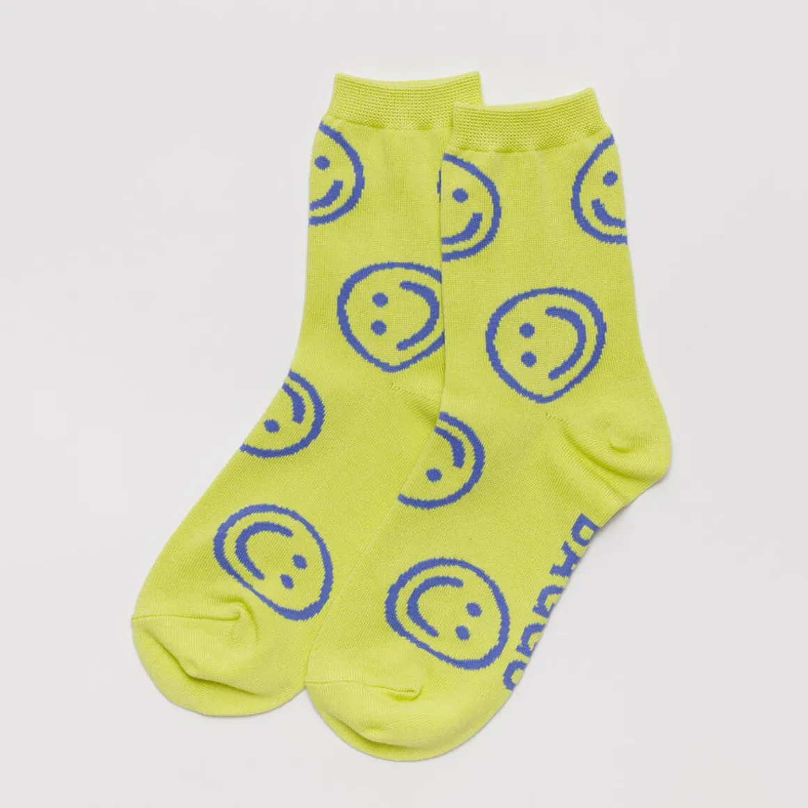 Crew Socks in Citron Happy by Baggu