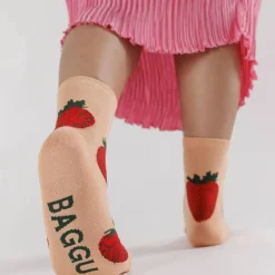 Crew Socks in Strawberry by Baggu
