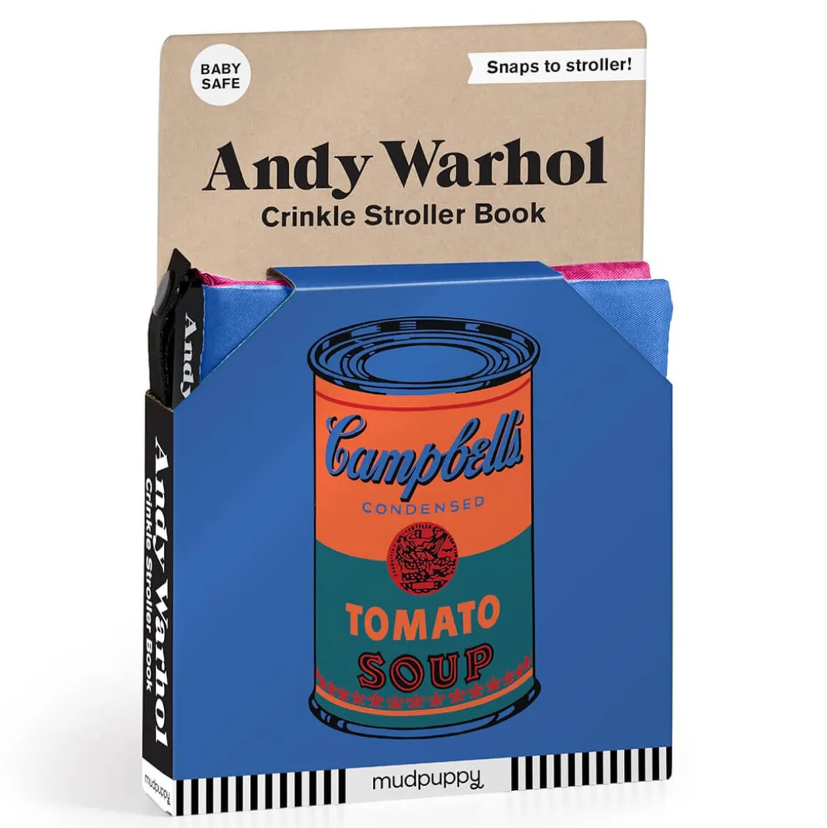 Crinkle Fabric Stroller Book by Mudpuppy and Andy Warhol