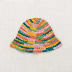 Crochet Beach Hat in Spring Mosaic by Misha & Puff