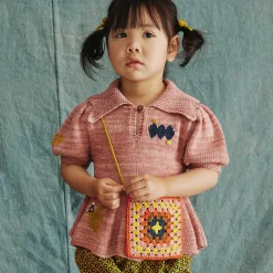 Crochet Big Square Bag in Poppy by Misha & Puff