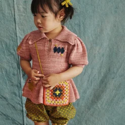 Crochet Big Square Bag in Poppy by Misha & Puff