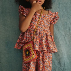 Crochet Big Square Bag in Poppy by Misha & Puff