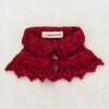 Crochet Button Collar in Berry by Misha & Puff