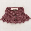 Crochet Button Collar in Plum by Misha & Puff