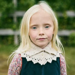 Crochet Button Collar in String by Misha & Puff