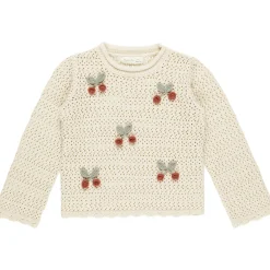 Crochet Knit Pullover in Cherries by Rylee & Cru