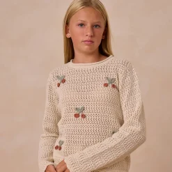 Crochet Knit Pullover (Teen) in Cherries by Rylee & Cru